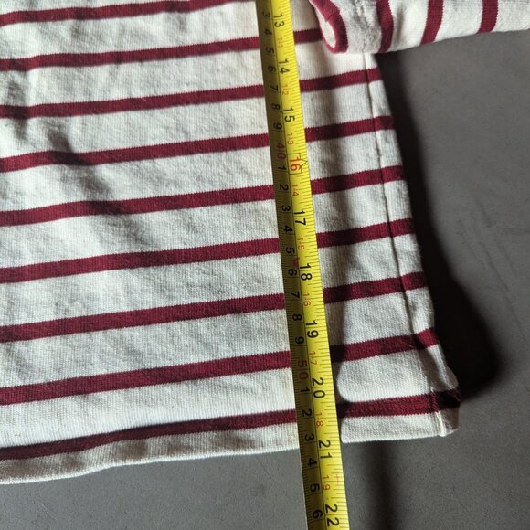 Sezane Red and White Striped Long Sleeve Tee - Picture 11 of 16